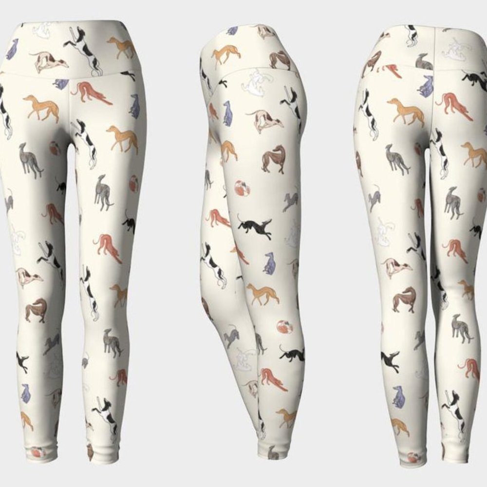 Art of Where Greyhound Print Spandex Leggings